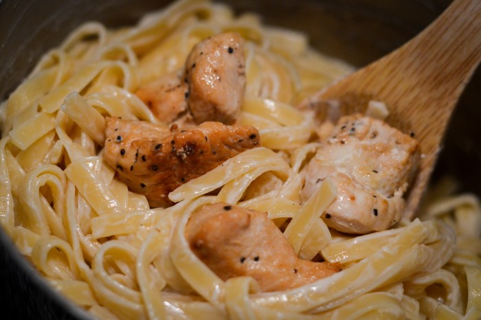 Chicken fettuccine alfredo recipe with jar sauce