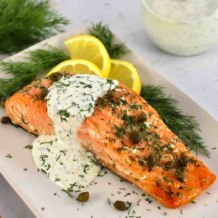 Salmon with dill sauce recipe