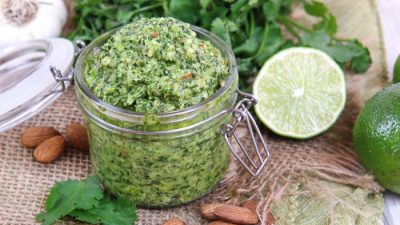 Cilantro pesto sauce recipe