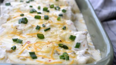 Chicken Enchiladas Recipe with White Sauce