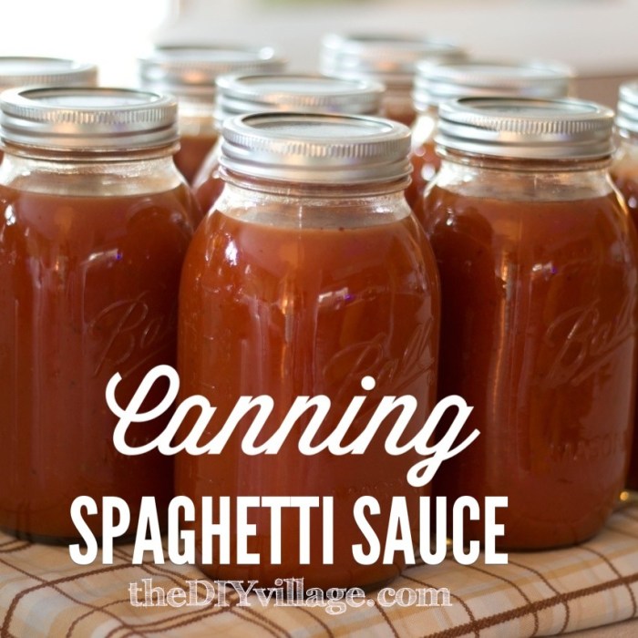 Canning recipe for spaghetti sauce