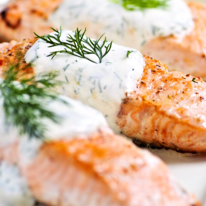 Salmon with dill sauce recipe